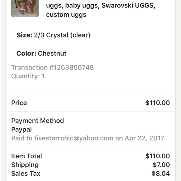 Infant rhinestone uggs - Picture 4 of 4